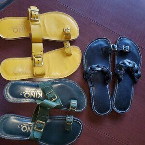 3 Pair Vintage Kino Sandals Size 7
